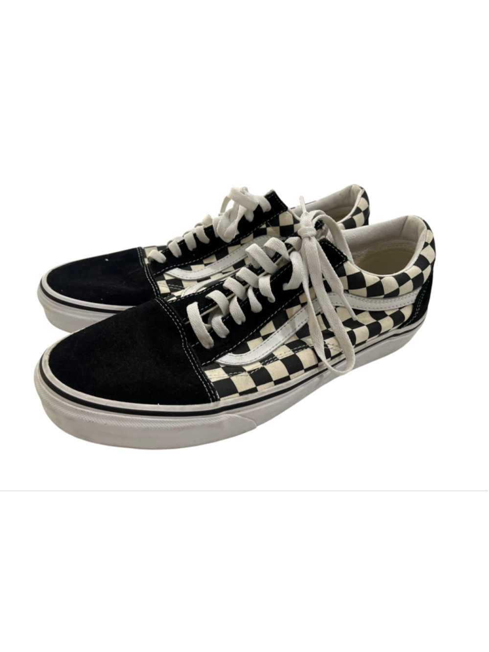 Vans Old Skool Checkerboard Black White Skate Shoes Sneakers Unisex Size 11 Mens